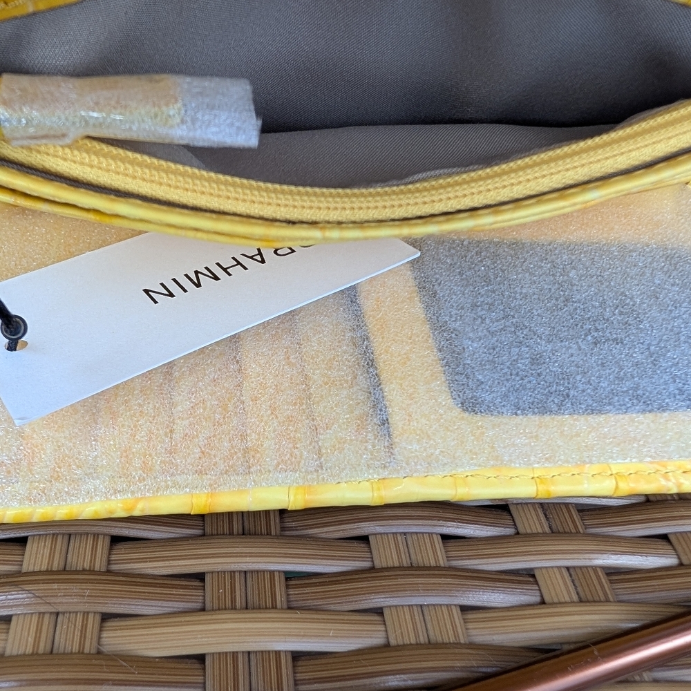 Brahmin Veronica Buttercup Melbourne Yellow Croc Embossed Leather Clutch Wallet - Picture 16 of 16